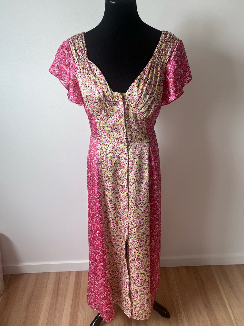 cinq a sept Pink Floral Mixed-Print Maxi Dress